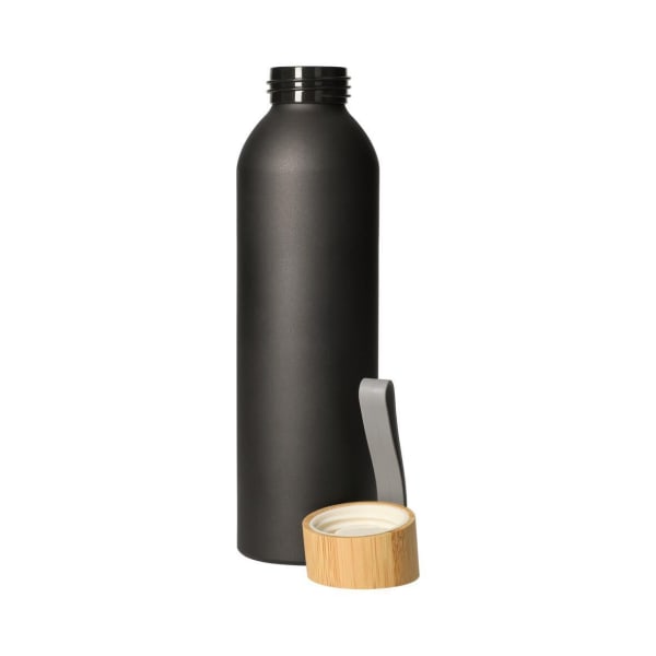 Trinkflasche-Bamboo-Schwarz-Alumimium-Frontansicht-4