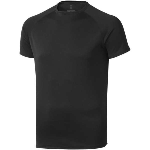 Herren-T-Shirt-Niagara-Schwarz-Polyester-Frontansicht-1