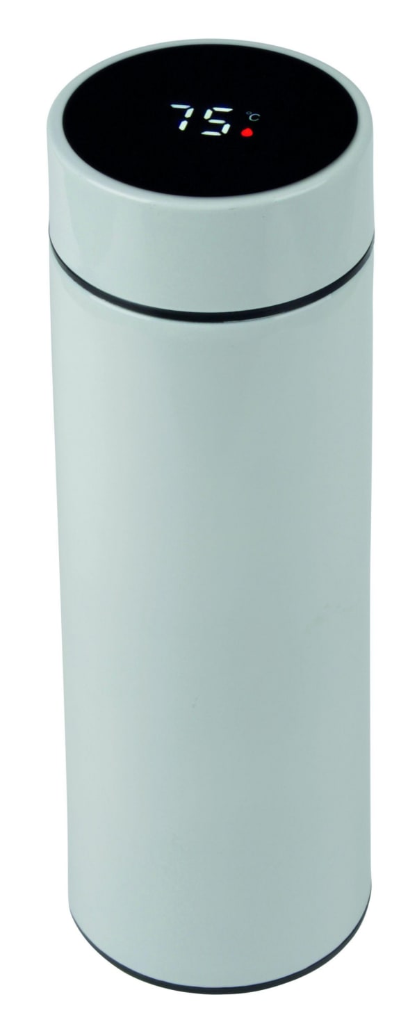 Vakuumflasche-Exquisite-Weiß-Metall-Kunststoff-Frontansicht-1