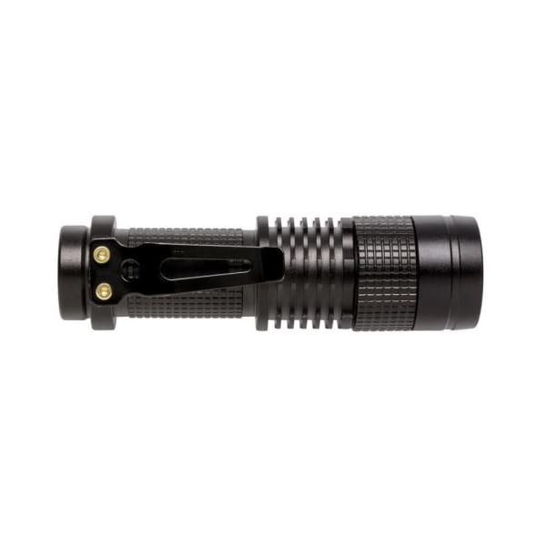 Taschenlampe-Cree-kompakt-3W-Schwarz-Metall-Frontansicht-4