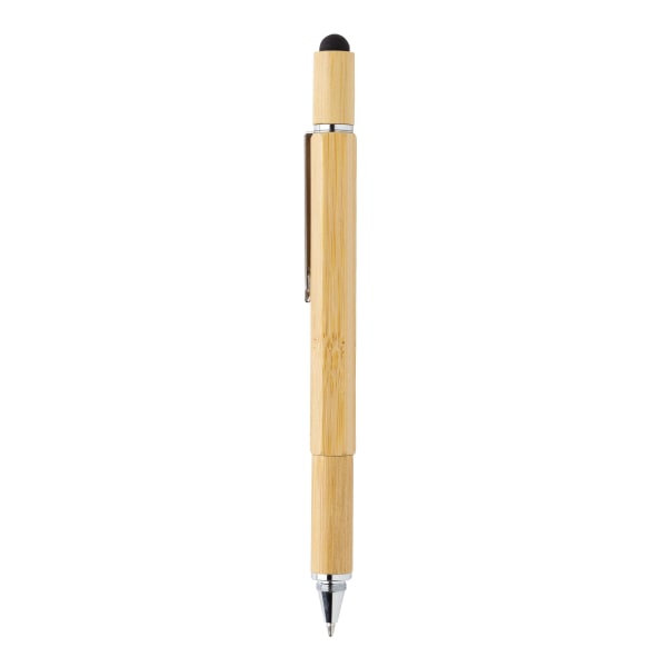 5-in-1-Tool-Stift-Bambus-Braun-Frontansicht-6