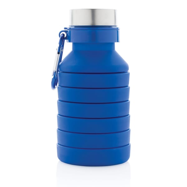 Trinkflasche-Silikon-Blau-Frontansicht-2
