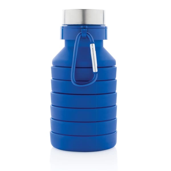 Trinkflasche-Silikon-Blau-Frontansicht-3