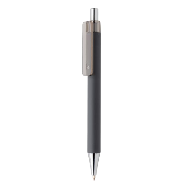 Kugelschreiber-X8-Smooth-Touch-blau-Grau-Kunststoff-Frontansicht-1
