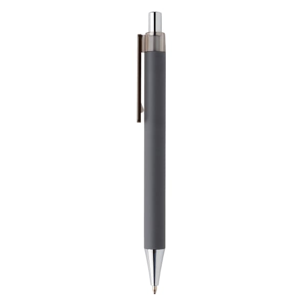 Kugelschreiber-X8-Smooth-Touch-blau-Grau-Kunststoff-Frontansicht-3
