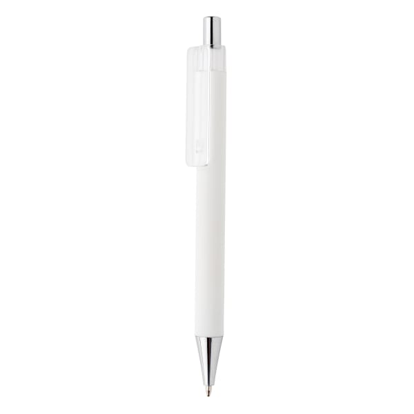 Kugelschreiber-X8-Smooth-Touch-blau-Weiß-Kunststoff-Frontansicht-1