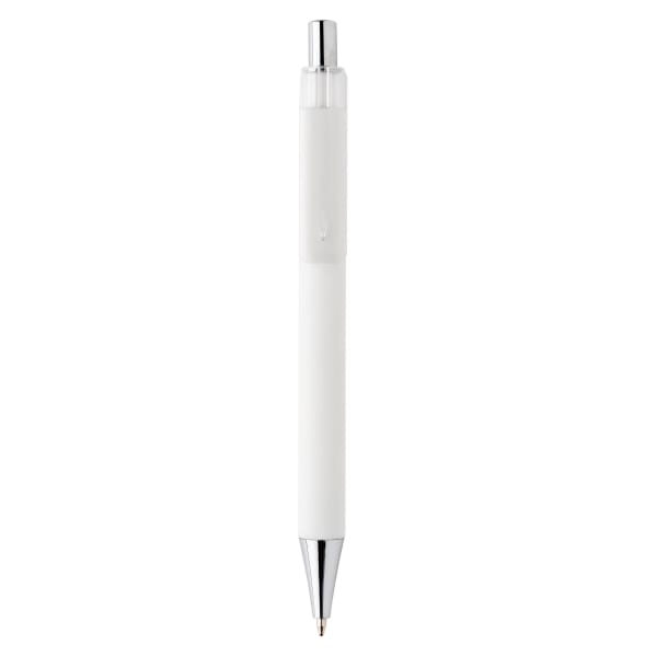 Kugelschreiber-X8-Smooth-Touch-blau-Weiß-Kunststoff-Frontansicht-2