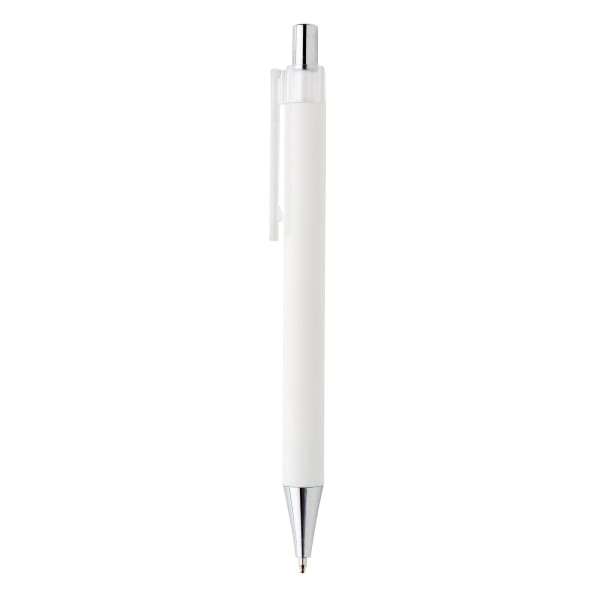 Kugelschreiber-X8-Smooth-Touch-blau-Weiß-Kunststoff-Frontansicht-3