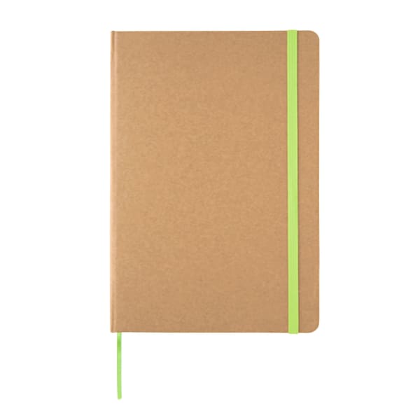 Notizbuch-A5-Grün-Papier-Frontansicht-1