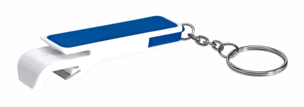 Schlüsselanhänger-Double-Open-Blau-Metall-Kunststoff-Frontansicht-1