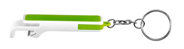 Schlüsselanhänger-Double-Open-Grün-Metall-Kunststoff-Frontansicht-1