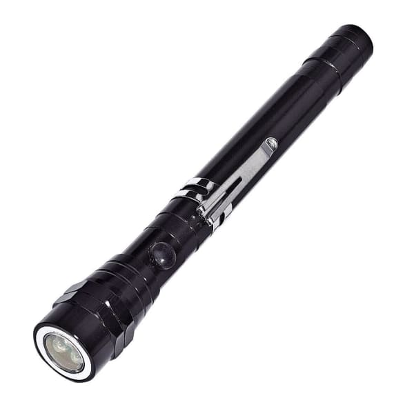 LED-Taschenlampe-REFLECT-Schwarz-Metall-Frontansicht-1