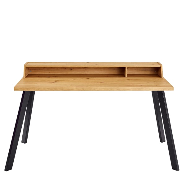 Schreibtisch-Hanno-Beige-Holz-Metall-Frontansicht-1