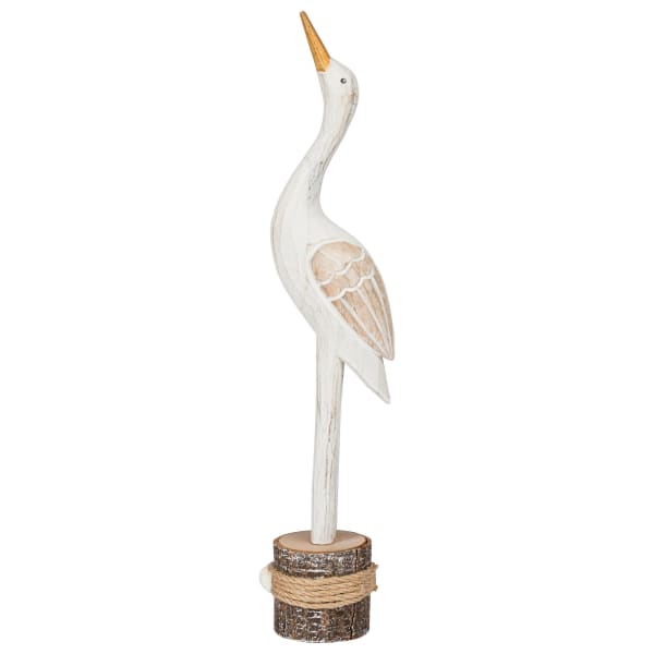 Deko Vogel Skulptur - Dekofigur lustiges Vögelchen, weiß - Traumflug