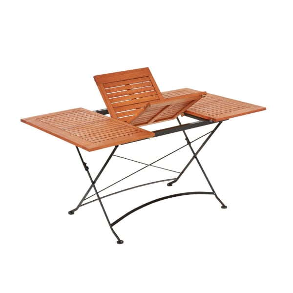 Outdoor-Tisch-Bellagio-Braun-Holz-Metall-Frontansicht-3