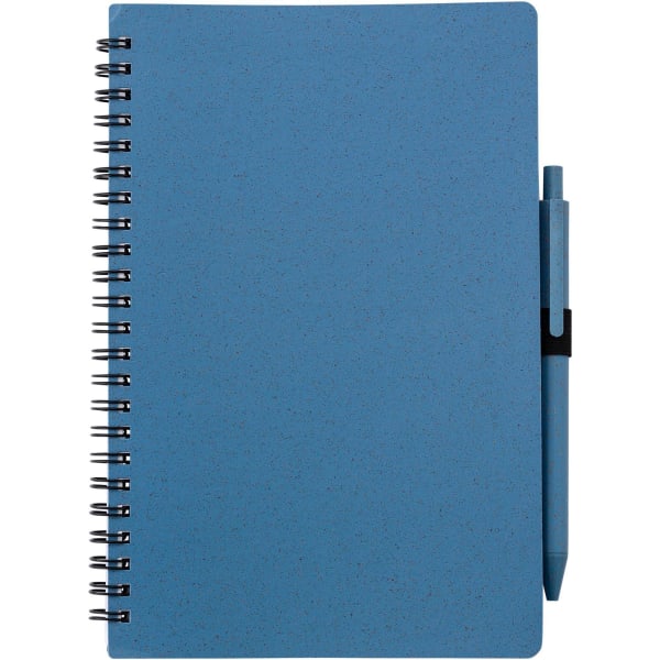 Notizbuch-mit-Kugelschreiber-Weizenstroh-Blau-Frontansicht-1