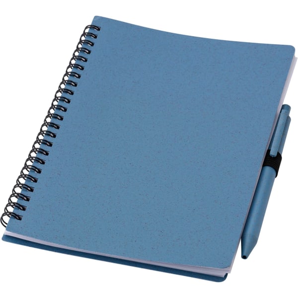 Notizbuch-mit-Kugelschreiber-Weizenstroh-Blau-Frontansicht-2