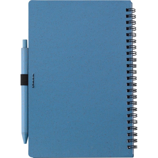 Notizbuch-mit-Kugelschreiber-Weizenstroh-Blau-Frontansicht-3