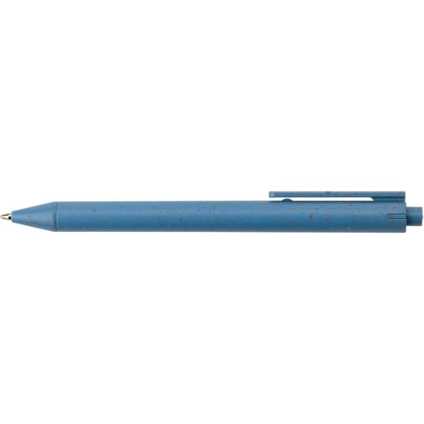 Notizbuch-mit-Kugelschreiber-Weizenstroh-Blau-Frontansicht-5