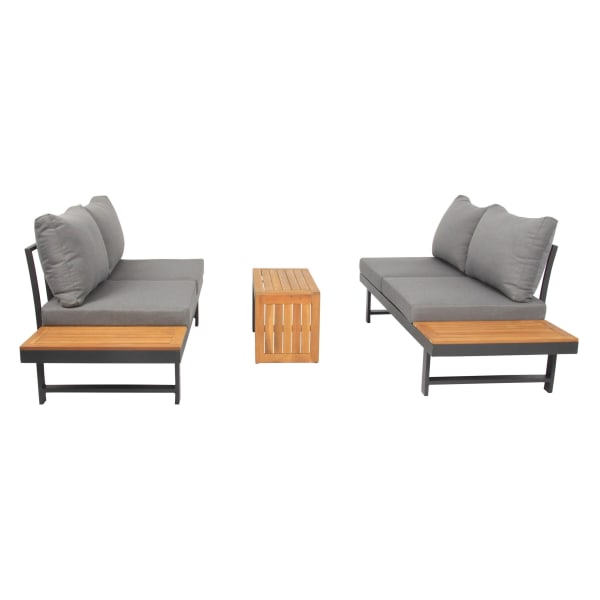 Outdoor-Möbel-Set-3-tlg.-Shadow-Grau-Akazie-Aluminium-Frontansicht-3