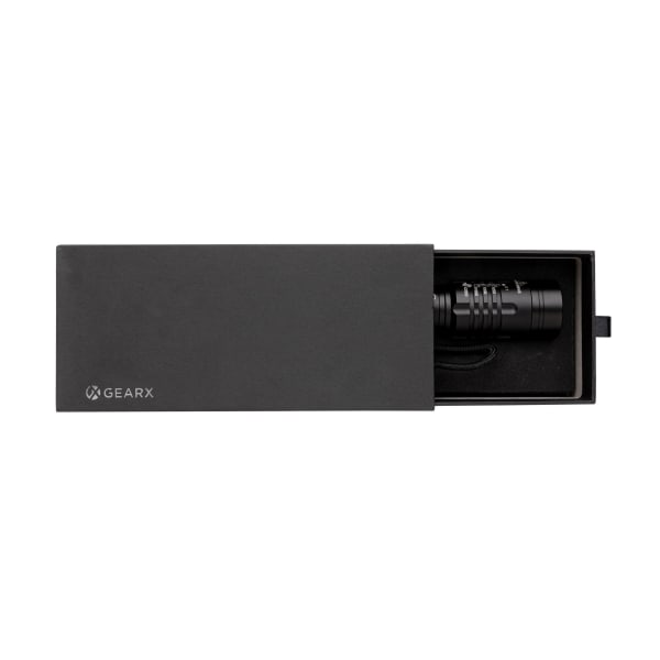 USB-Taschenlampe-wiederaufladbar-Schwarz-Frontansicht-5