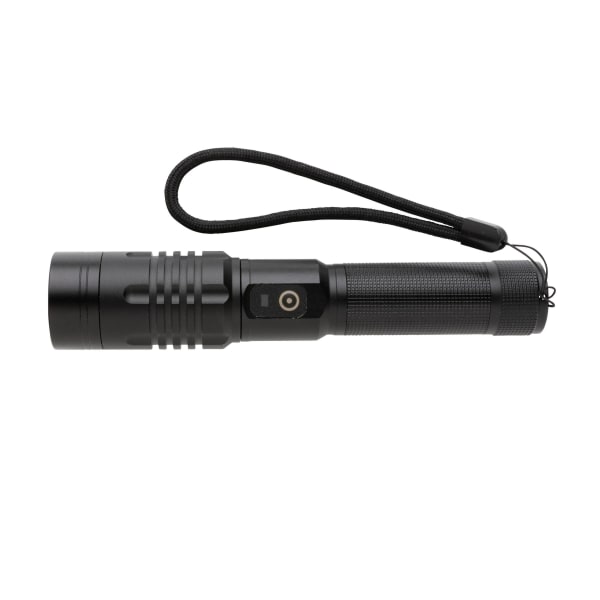 USB-Taschenlampe-wiederaufladbar-Schwarz-Frontansicht-1