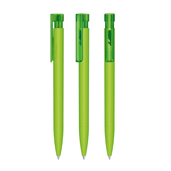Kugelschreiber-Liberty-Bio-blau-dokumentenecht-Senator-magic-flow-G2-Mine®-Grün-biobasierter-Kunststoff-(biologisch-abbaubar)-Frontansicht-1