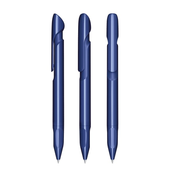 Kugelschreiber-Evoxx-Polished-Recycled-blau-dokumentenecht-Senator-magic-flow-G2-Mine®-Blau-Frontansicht-1
