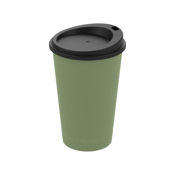 Kaffeebecher-ToGo-Grün-Polypropylen-Frontansicht-1