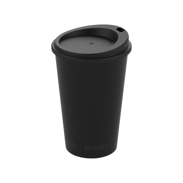 Kaffeebecher-ToGo-Schwarz-Polypropylen-Frontansicht-1