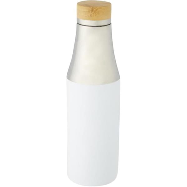 Isolierflasche-Hulan-Weiß-Edelstahl-Bambusholz-Frontansicht-3