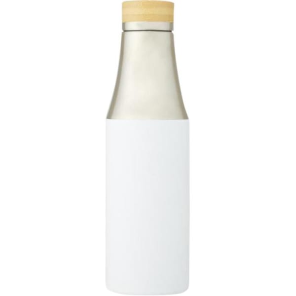 Isolierflasche-Hulan-Weiß-Edelstahl-Bambusholz-Frontansicht-4