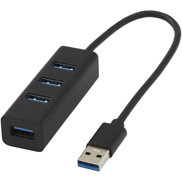 USB-3.0-Hub-Adapt-Schwarz-Aluminium-Frontansicht-1