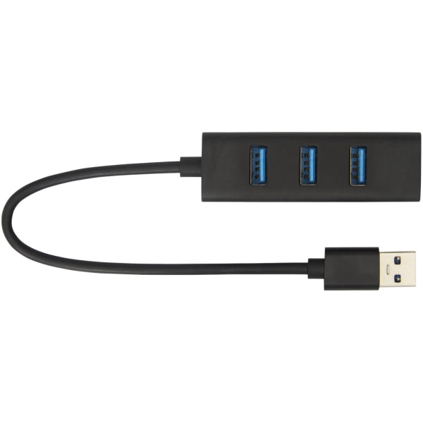 USB-3.0-Hub-Adapt-Schwarz-Aluminium-Frontansicht-3