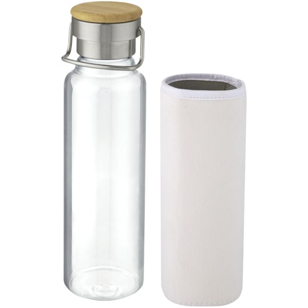 Glasflasche-mit-Neoprenhülle-Thor-Weiß-Borosilikatglas-Neopren-Bambusholz-Frontansicht-2