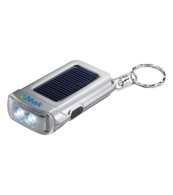 Schlüsselanhänger-mit-Solar-Taschenlampe-Metall-Frontansicht-1