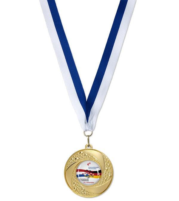 Medaille-Gold-Wellen-Design-Blau-Frontansicht-1