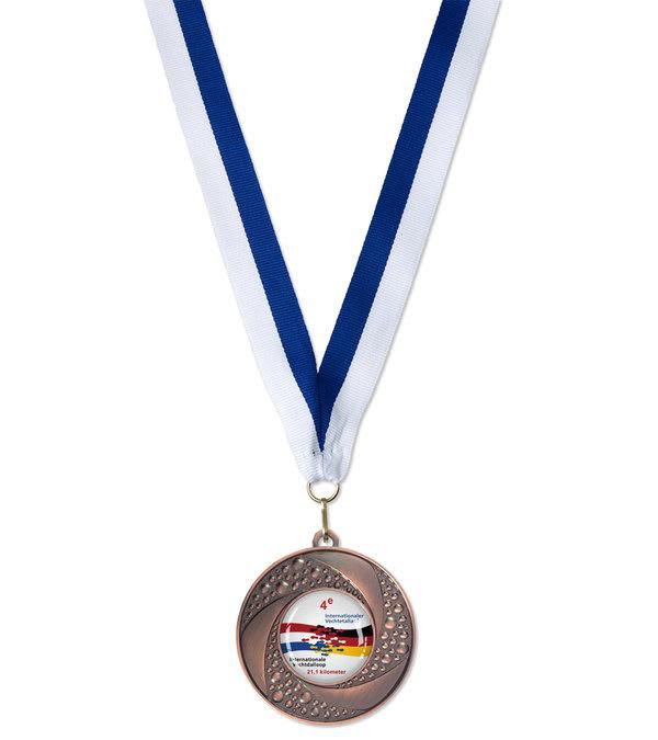 Medaille-Bronze-Wellen-Design-Blau-Frontansicht-1