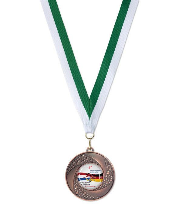Medaille-Bronze-Wellen-Design-Grün-Frontansicht-1