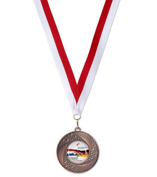 Medaille-Bronze-Wellen-Design-Rot-Frontansicht-1