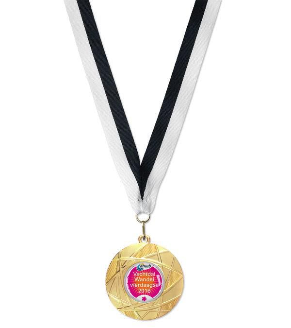 Medaille-Gold-Blüten-Design-Schwarz-Frontansicht-1
