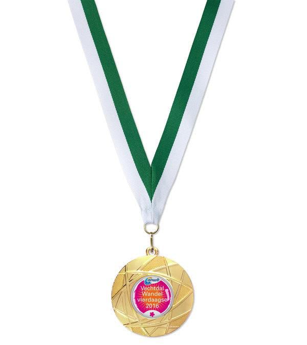 Medaille-Gold-Blüten-Design-Grün-Frontansicht-1