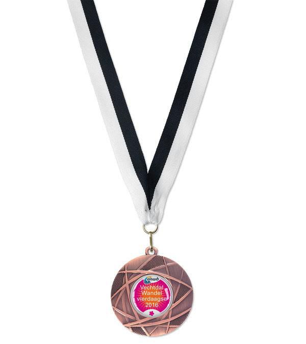 Medaille-Bronze-Blüten-Design-Schwarz-Frontansicht-1