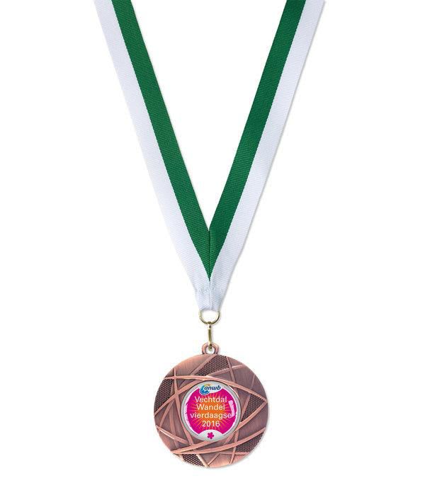 Medaille-Bronze-Blüten-Design-Grün-Frontansicht-1