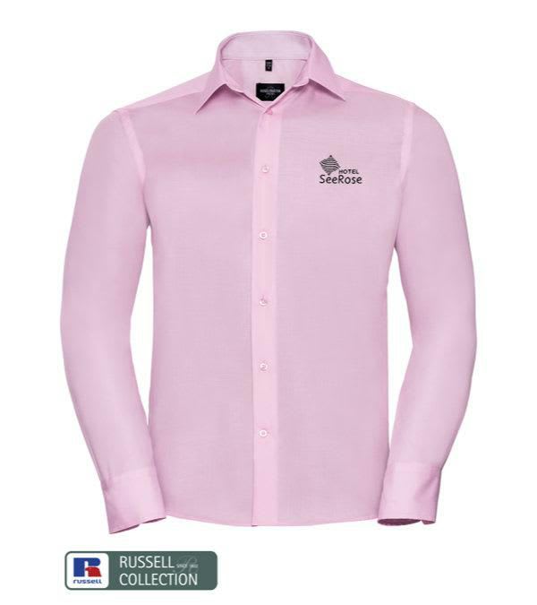 RUSSELL-Hemd-Tailord-bügelfrei-Pink-Frontansicht-1