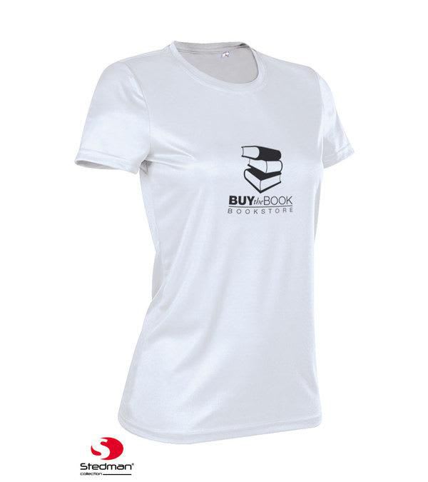 Stedman-Aktiv-T-Shirt-Damen-145-g-m²-Weiß-Frontansicht-1