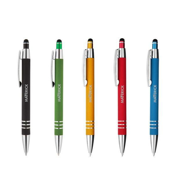 Kugelschreiber-Celena-Soft-Touch-mit-Stylus-Farbmix-Frontansicht-1
