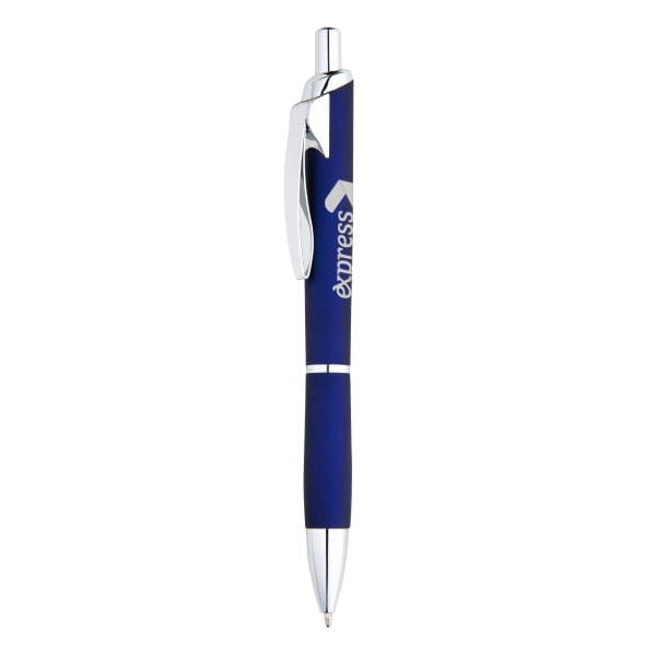 Nimbus-Metallic-Soft-Touch-Kugelschreiber-aus-Metall-Blau-Frontansicht-1