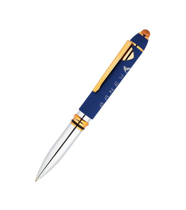 Casca-hochwertiger-Kugelschreiber-aus-Metall-mit-Licht-&-Stylus-Frontansicht-1