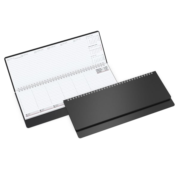 Schreibtisch-Querkalender-Schwarz-Frontansicht-2
